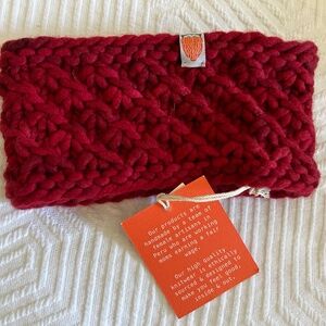 Burgundy Wool Headband
